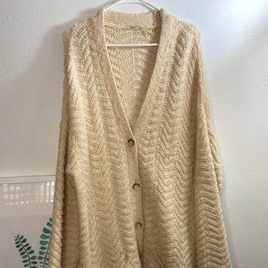 Kimchi Blue oversized blush long cardigan